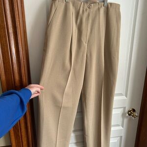 Vintage Elegant Tan Women's Trousers